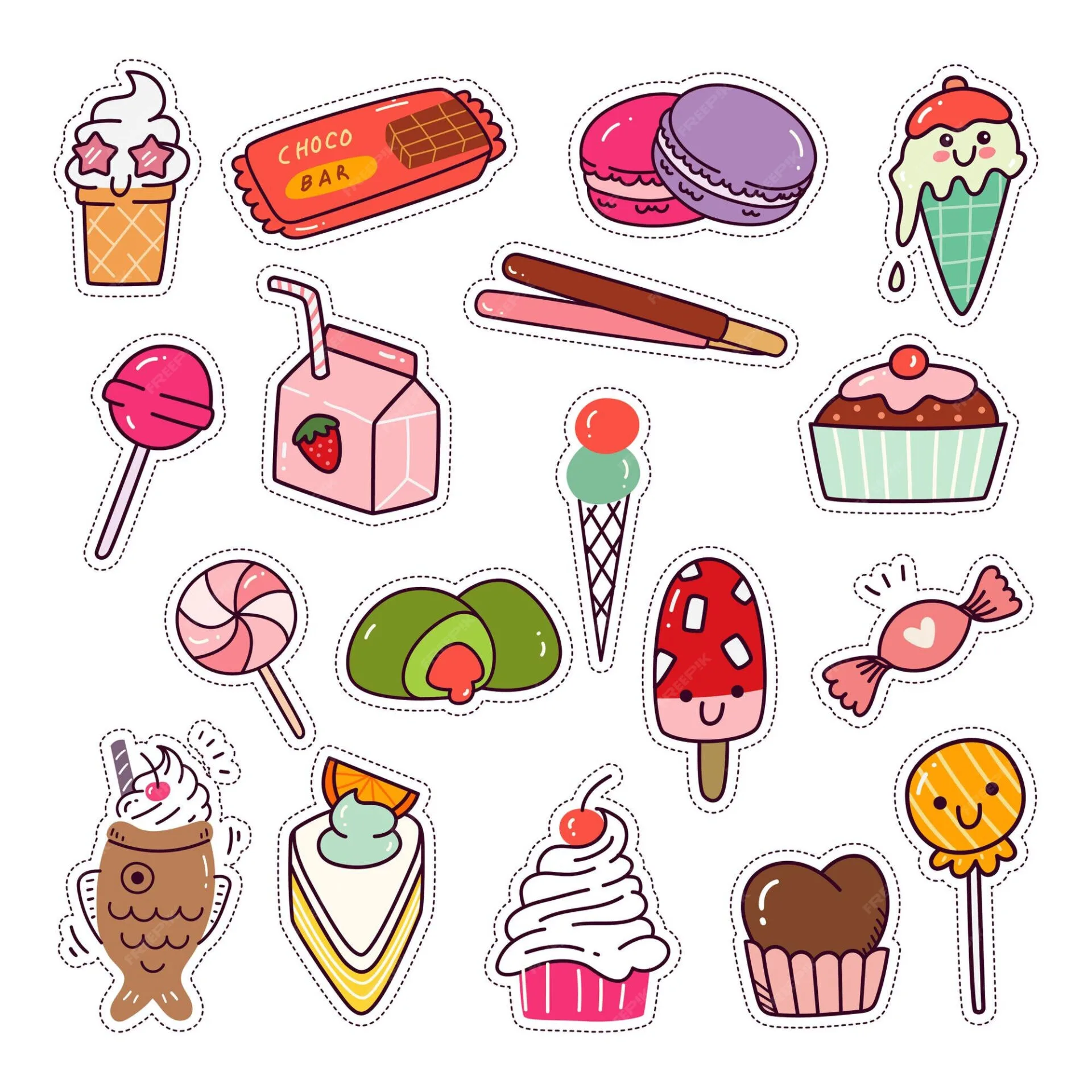 Kawaii Dessert Food Set